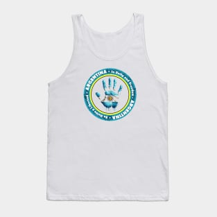 Argentina Motto Hand DNA Watercolor Art In Unity and Freedom Tank Top